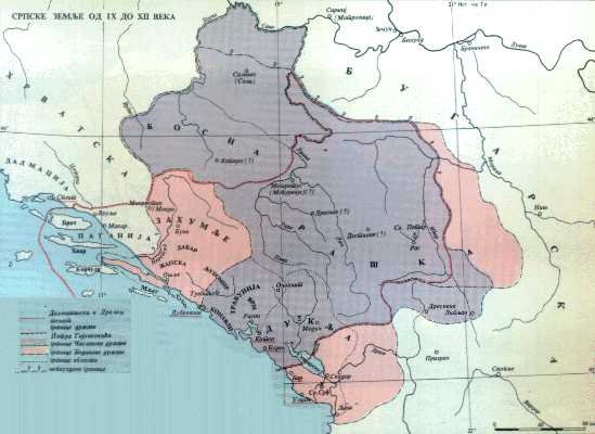 Serbian countries from the centuries 9th to 12th, and the Macedonian state during Samuil