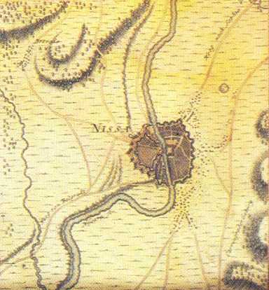 The map of Nis from 1730